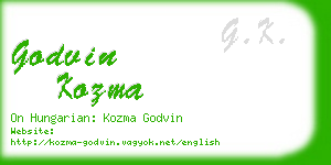 godvin kozma business card
